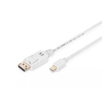 Digitus AK-340102-010-W DisplayPort kabelis 1 m Mini DisplayPort Balts