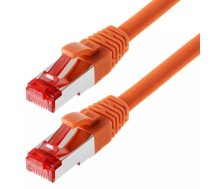 Helos CAT6a S/FTP (PIMF), 0.5m tīkla kabelis Oranžs 0,5 m SF/UTP (S-FTP)