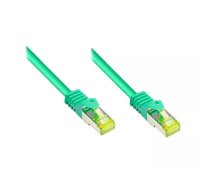 Alcasa 0.15m Cat7 RJ-45 tīkla kabelis Zaļš 0,15 m S/FTP (S-STP)