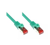 Tīkla kabelis Alcasa RJ-45 - RJ-45 M/M 0.15m Zaļš Cat6 S/FTP