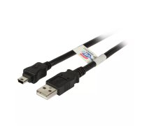 EFB Elektronik USB 2.0 A / Mini B 3m USB kabelis USB A Mini-USB B Melns