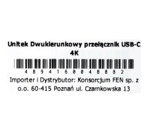 UNITEK USB-C DIVVIRZIENU 4K SLĒDZIS