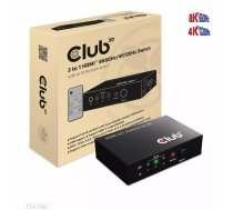 CLUB3D 3 uz 1 HDMI™ 8K60Hz/4K120Hz slēdzis HDMI 2.1a Melns