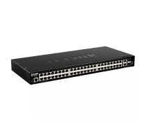 D-Link DGS-1520-52/E tīkla pārslēgs Vadīts L3 10G Ethernet (100/1000/10000) 1U Melns