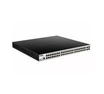 D-Link DGS-1210-52MP/ME/E tīkla pārslēgs Vadīts L2+ Gigabit Ethernet (10/100/1000) 1U Melns, Pelēks