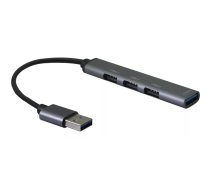 Helos HUB, 4in1 USB-A 3.0 St./3x USB-A 2.0 Bu. + 1x USB-A 3.0 Bu., kosmosa pelēks augstas kvalitātes alumīnija korpuss , līdz 5 Gbit/s, pateicoties USB 3.0 standartam , Plug &amp; Play , USB-A 3.0 St.