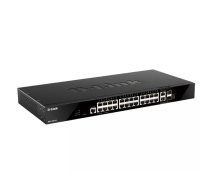 D-Link DGS-1520-28/E tīkla pārslēgs Vadīts L3 10G Ethernet (100/1000/10000) 1U Melns