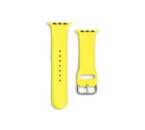 Silikona siksniņa iLike APS priekš Apple Watch 41/40/38 mm — saderīga ar Series 8/7/6/5/4/3/2/SE, dzeltena