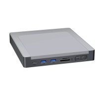 INVZI MagHub 8-in-1 USB-C dokstacija/koncentrators iMac ar SSD nodalījumu (pelēks)