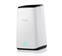 Galda bezvadu maršrutētājs Zyxel FWA510 — Tri‑band Wi‑Fi 6E (2400+1200 Mb/s), 4x4 MIMO, 5G + LTE, MicroSIM, 2x Multi‑Gig LAN, USB 3.2, TS9