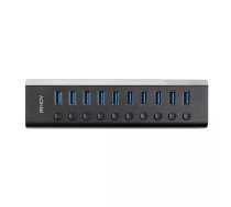 Lindy 43370 interfeisa centrmezgls USB 3.2 Gen 1 (3.1 Gen 1) Type-B 5000 Mbit/s Melns