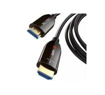 Aktīvais optiskās šķiedras kabelis HDMI 2.1, 8K, 60 Hz, 20 m, 48 Gb/s, apzeltīts