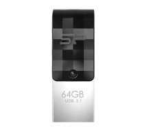 Silicon Power Mobile C31 USB zibatmiņa 64 GB USB Type-A / USB Type-C 3.2 Gen 1 (3.1 Gen 1) Melns, Sudrabs