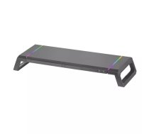 Monitoru statīvs Mars Gaming MGS-ONE Melns Regulējams RGB USB 2.0