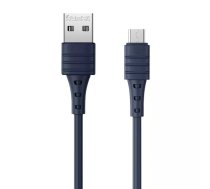 USB Micro Remax Zeron kabelis, 1m, 2,4A (zils)