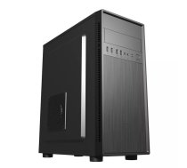 Datora korpuss GEMBIRD Fornax 160 Mini Tower — melns, SPCC, atbalsta ITX/mATX/ATX, 1×3.5" un 3×2.5" vietas, 7 paplašinājumu sloti, 445×185×390 mm
