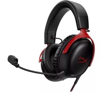 HyperX Cloud III – spēļu austiņas (melnā un sarkanā krāsā)