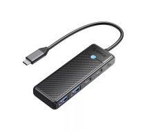 Adapteris Hub 4in1 Orico USB A3.0x2 + Type-C3.0x1 + PD100Wx1