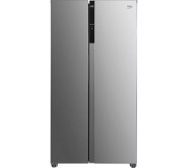Side-by-side ledusskapis BEKO GNO5322XPN — 532 l (ledusskapis 347 l / saldētava 185 l), No Frost, nerūsējošā tērauda