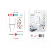 Lādētājs XO L73 12W 2.4A ar 1 m USB‑C kabeli, balts
