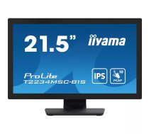iiyama ProLite T2234MSC-B1S monitori 54,6 cm (21.5") 1920 x 1080 pikseļi Full HD Skārienjūtīgais ekrāns Melns