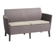 Dārza dīvāns divvietīgs Salemo 2 Seater Sofa bēšs