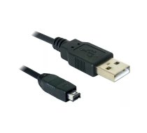 DeLOCK USB cable 2.0 mini 4-Pin Hirose 1,5m USB kabelis USB A USB B Melns