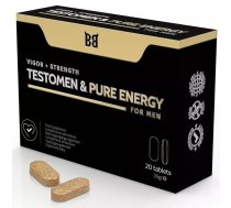 BLACKBULL BY SPARTAN - TESTOMEN & PURE ENERGY ENHANCER VĪRIEŠIEM 20 TABLETES