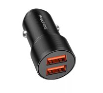 Borofone Auto lādētājs BZ19 Wisdom - 2xUSB - 12W melns