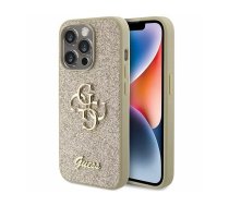 Guess GUHCP15XHG4SGD iPhone 15 Pro Max 6.7" zelta cietais futrālis Glitter Script Big 4G