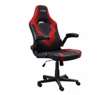 Spēļu krēsls TRUST GXT 703R RIYE — universāls, melns/sarkans, max svars 140 kg, augstums līdz 128 cm, izmēri 680×690 mm