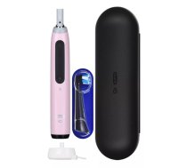 Elektriskā zobu suka BRAUN Oral‑B iO5 Pink — rotējoši-oscilējoša, 5 režīmi, spiediena sensors, Li‑Ion, lādētājs, ceļojumu maciņš