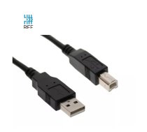 Riff USB 2.0 A Plug AM-BM printera kabelis 1,5 m/ melns