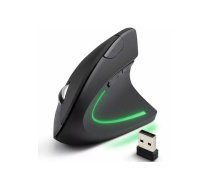 Bezvadu pele ESPERANZA EM133 — ergonomiska labās rokas, 1600 DPI, 6 pogas, 2.4 GHz USB nano uztvērējs, 10 m darbības rādiuss, melna