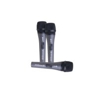 Vokālais dinamiskais mikrofons komplekts Sennheiser E835-S — 3× E 835 S, kardioīda, ar ieslēgšanas/izslēgšanas slēdzi, ietver mikrofona turētājus un somas