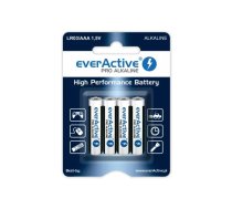 BATAAA.ALK.eAP4; LR03/AAA baterijas 1.5V everActive Pro Alkaline MN2400/E92 iepakojumā 4 gb.