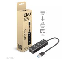 CLUB3D CSV-1430a Vadu USB 3.2 Gen 1 (3.1 Gen 1) Type-A Melns