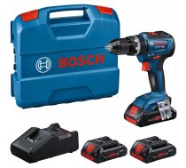 Bezvadu urbjmašīna Bosch GSB 18V-55 ar lādētāju GAL 18V-40 un 3 PC4 akumulatoriem