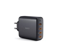 AUKEY Wall charger PA-B7S Omnia II GaN 3xUSB-C 1xUSB-A PD 3.0 PPS 100W elektriskās kontaktdakšas adapters A tips