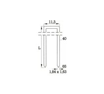 BeA skava 180 /L= 50mm platums 11,3mm galv. Pk=5000 (Iepakojumā 5000 gab.) (10004836)