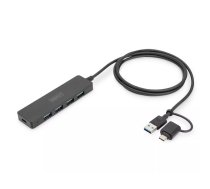 USB Hub Digitus 4-Port Slim Line USB 3.0 Type-A Type-C 12000 Mbit/s