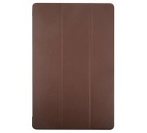 Planšetes trīskāršs statīva vāks Riff priekš Lenovo Tab 4 8 Plus — brūns PU āda
