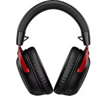 HyperX Cloud III Wireless — spēļu austiņas personālajam datoram, PS5, PS4, akumulators līdz 120 stundām, 2,4 GHz bezvadu savienojums, DTS telpiskā audio, 53 mm leņķiskie draiveri, atmiņas putas, iztur