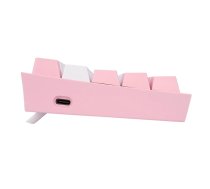 Mehāniskā tastatūra REDRAGON K617-Fizz RGB — vadu USB, rozā/balta, kabelis 1,5 m
