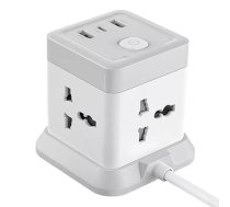 Barošanas bloks XO WL20 4x maiņstrāvas rozetes, 1x USB-C, 2x USB-A, 2500 W (balts)