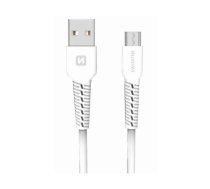 Swissten 71505521 USB kabelis 1 m USB A Micro-USB A Balts