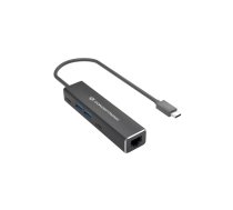 Conceptronic ABBY13B dokstacija Vadu USB 3.2 Gen 1 (3.1 Gen 1) Type-C Pelēks