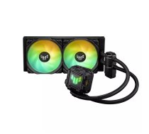 Šķidruma dzesēšanas komplekts ASUS TUF GAMING LC II 240 ARGB — 240 mm radiators, 2×120 mm ARGB ventilatori, vara pamatne, 40 cm caurules