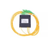 Extralink 1:4 PLC SPLITTER SC/APC 2.0MM 1.5M G657A ABS MODULE Kabeļu sadalītājs Melns