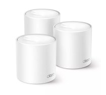 TP-Link Deco X10 AX1500 (3 iepakojumā) Visa mājas divu joslu tīkla Wi-Fi 6 sistēma, AI vadīta, pārklājums līdz 5600 ft², pievienojiet līdz 120 ierīcēm